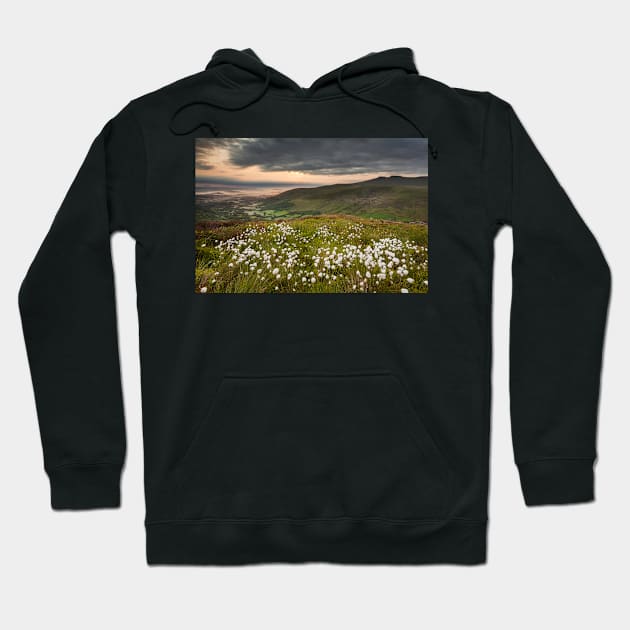 Glyn Tarell from Craig Cerrig-gleisiad with Pen y Fan and Corn Du, Brecon Beacons National Park, Wales Hoodie by dasantillo